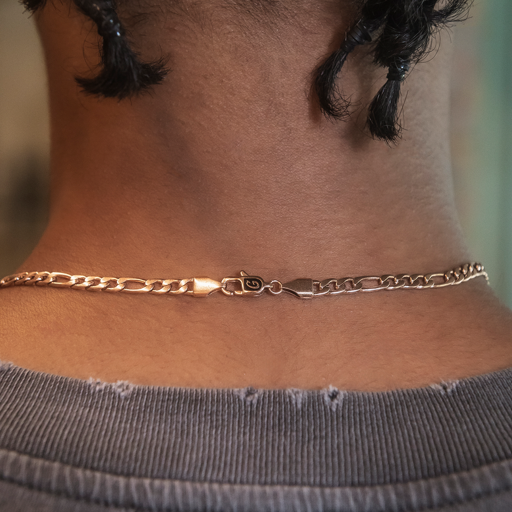 Figaro Chain in Rose Gold- 4mm