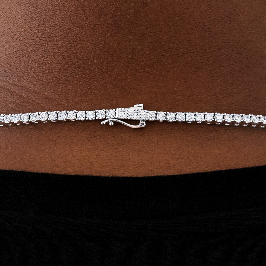 Diamond Tennis Chain in White Gold- 3mm