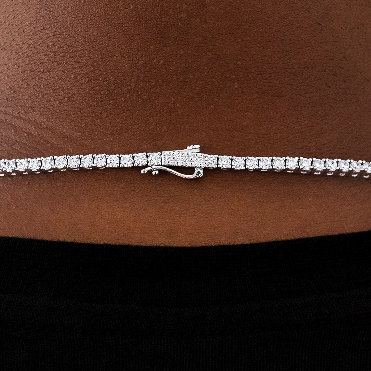 Diamond Tennis Chain in White Gold- 3mm