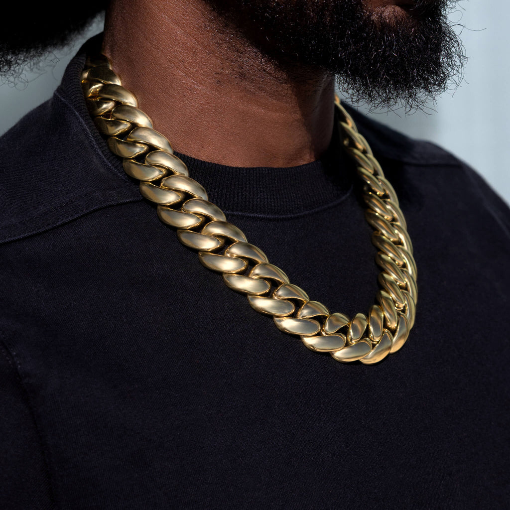 Miami Cuban Chain in Yellow Gold - 25mm