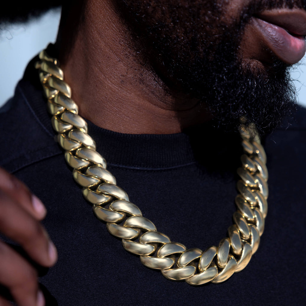 Miami Cuban Chain in Yellow Gold - 25mm