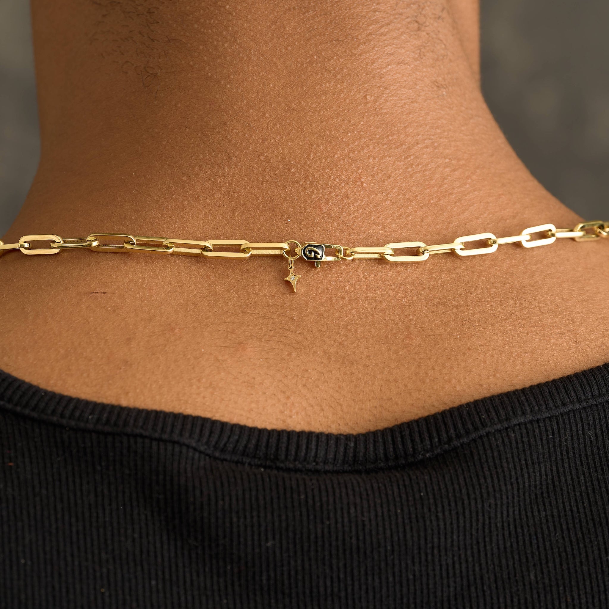 Paper Clip Chain in Yellow Gold - 5mm