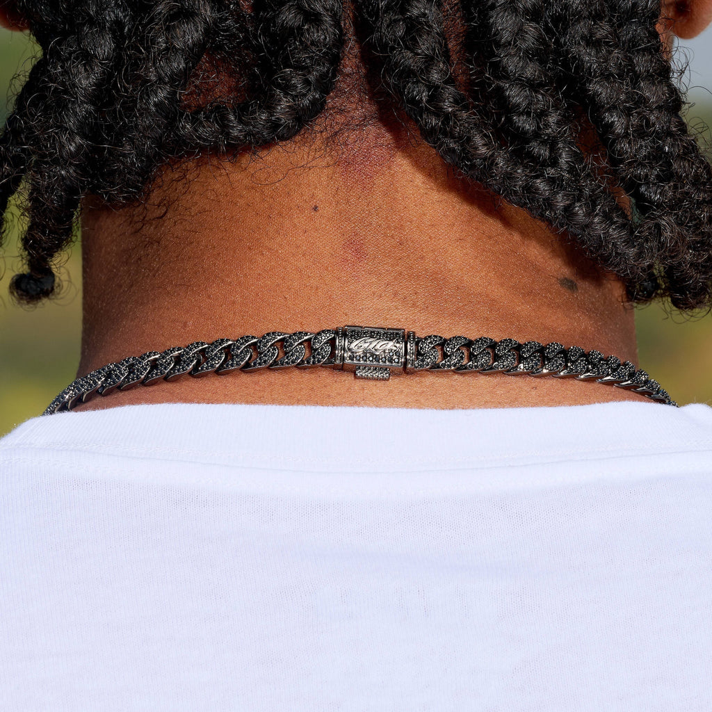 Black Diamond Cuban Chain in Black - 8.5mm
