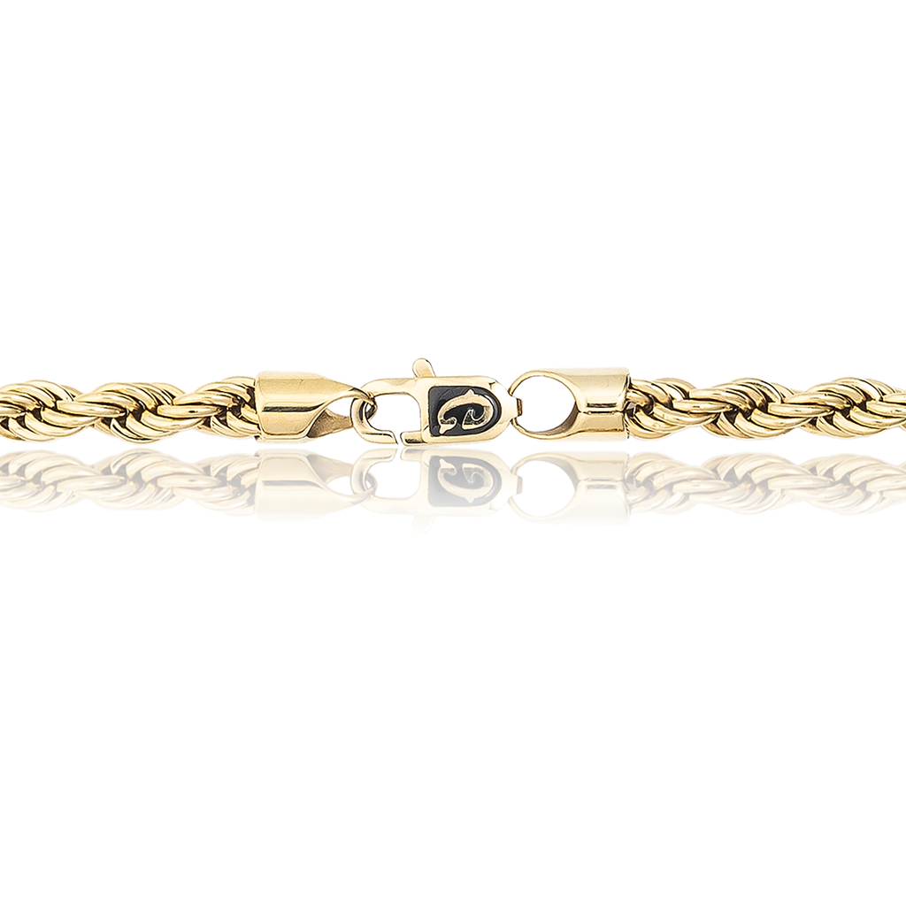 Rope Chain in Yellow Gold- 6mm