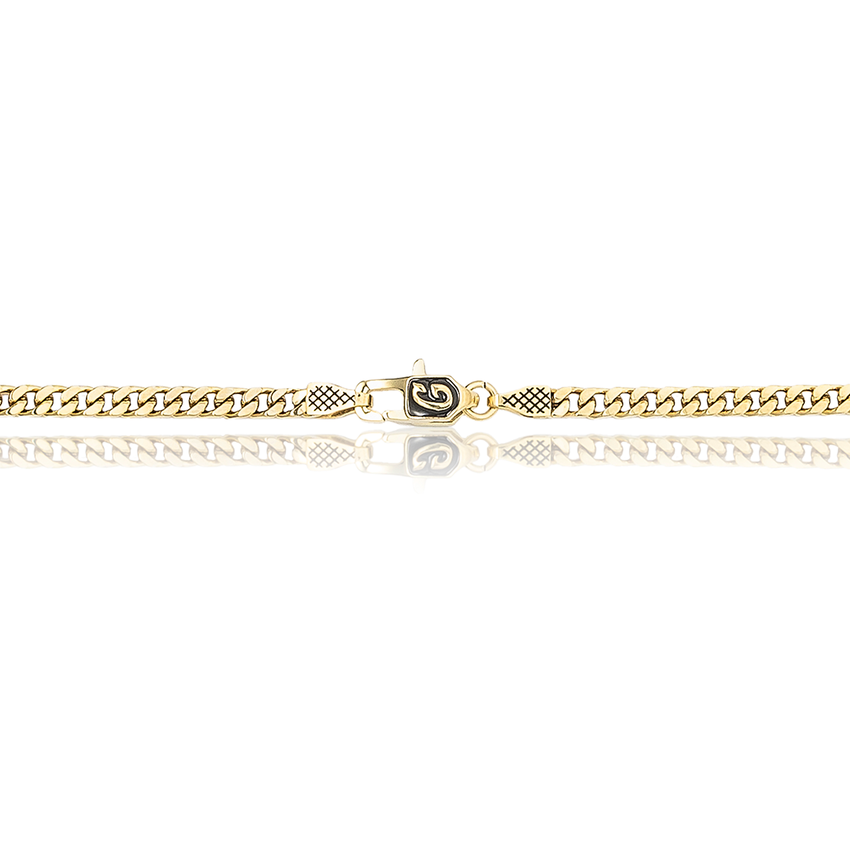 Micro Cuban Chain in Yellow Gold- 3mm