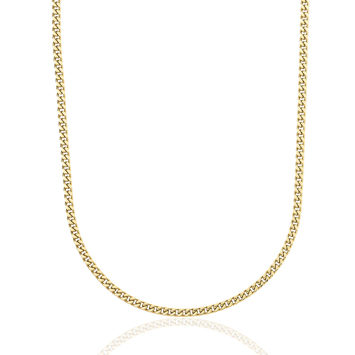 Micro Cuban Chain in Yellow Gold- 3mm