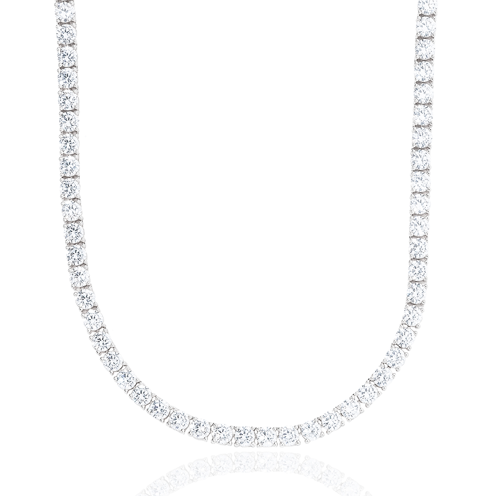 Diamond Tennis Chain in White Gold- 5mm