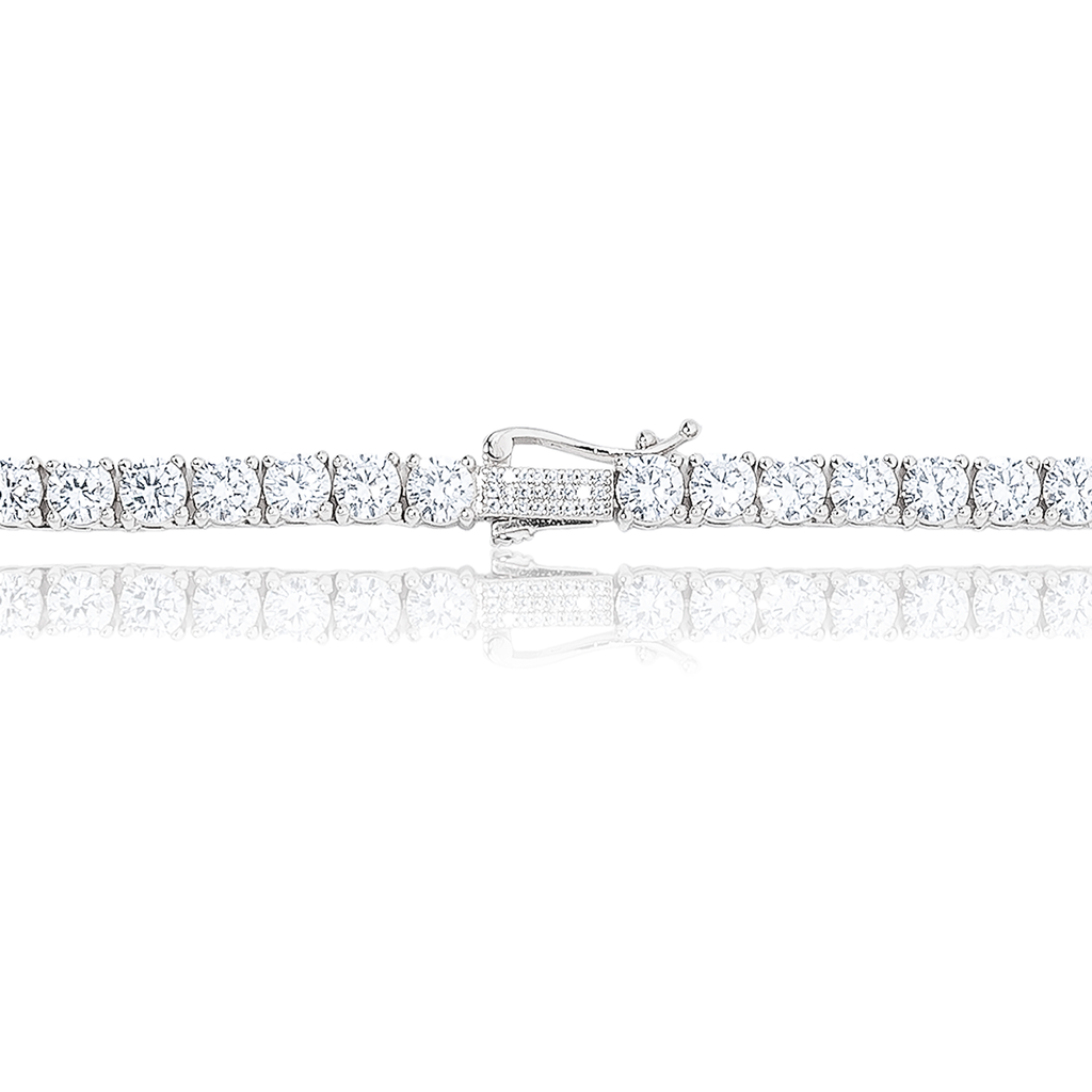 Diamond Tennis Chain in White Gold- 5mm