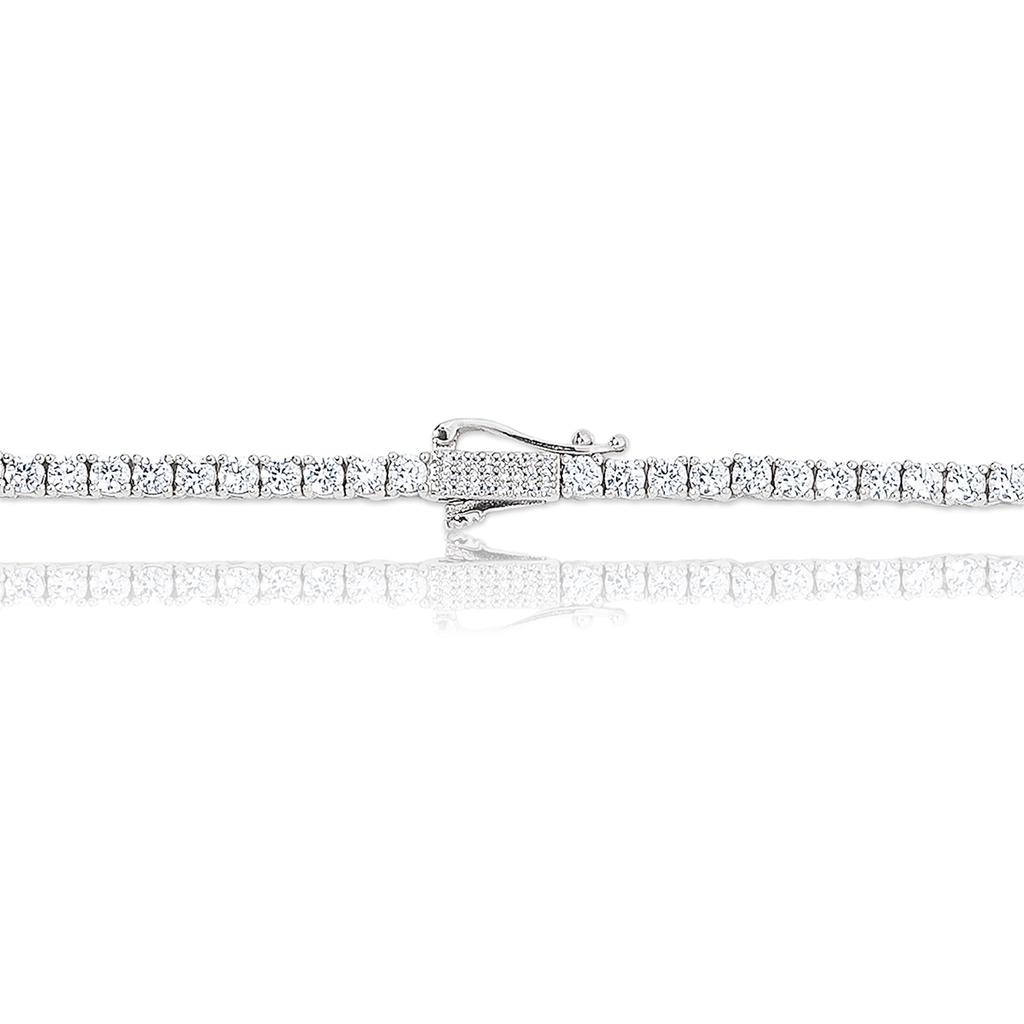 Diamond Tennis Chain in White Gold- 3mm