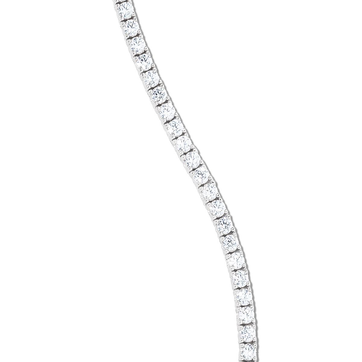 Diamond Tennis Chain in White Gold- 3mm