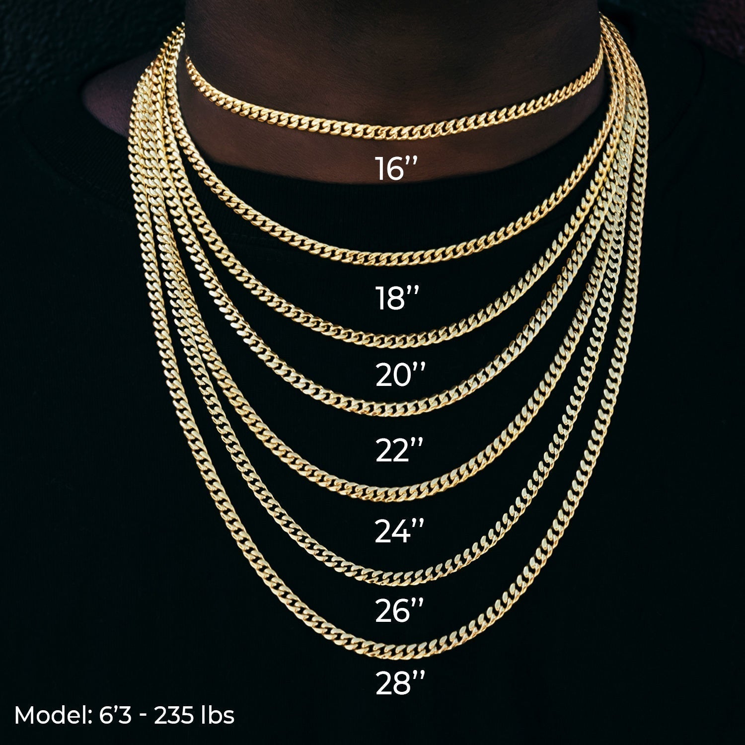 Miami Cuban Chain in Yellow Gold - 25mm