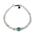 Aquamarine & Herkimer Diamond Bracelet
