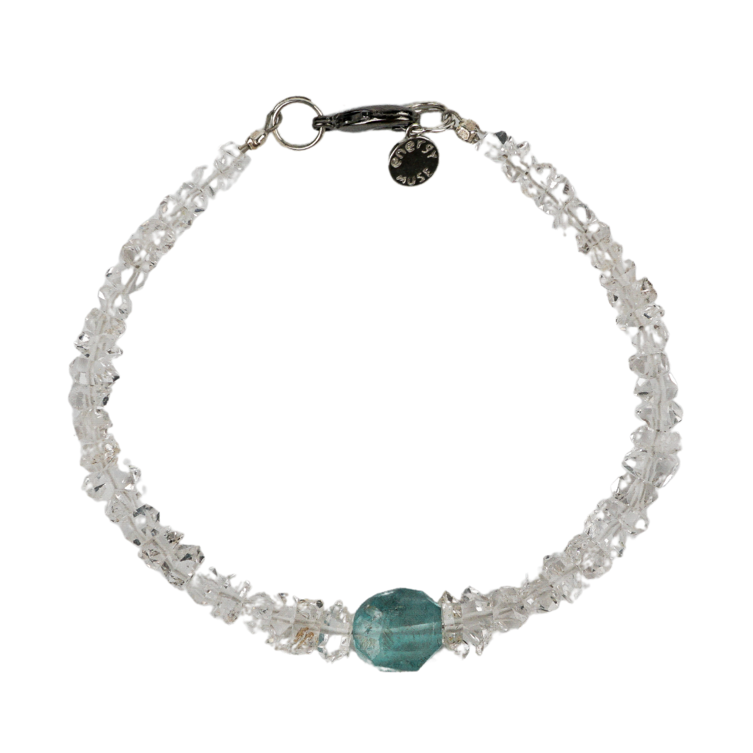 Aquamarine & Herkimer Diamond Bracelet