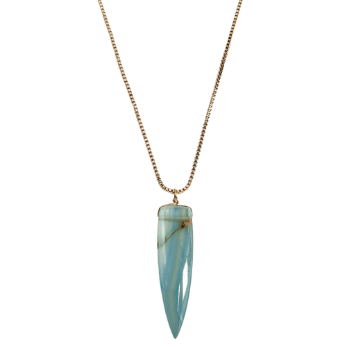 Blue Lemurian Calcite Necklace