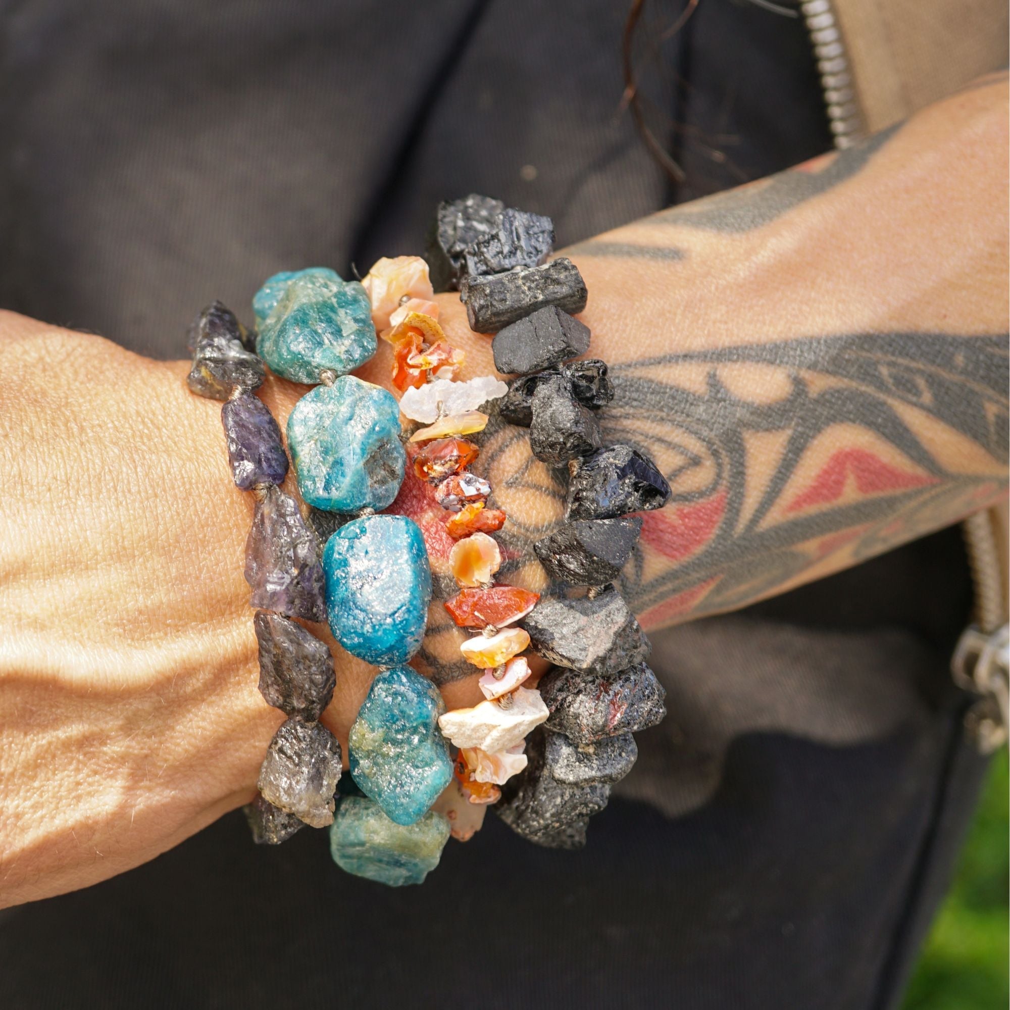 Raw Blue Apatite Bracelet