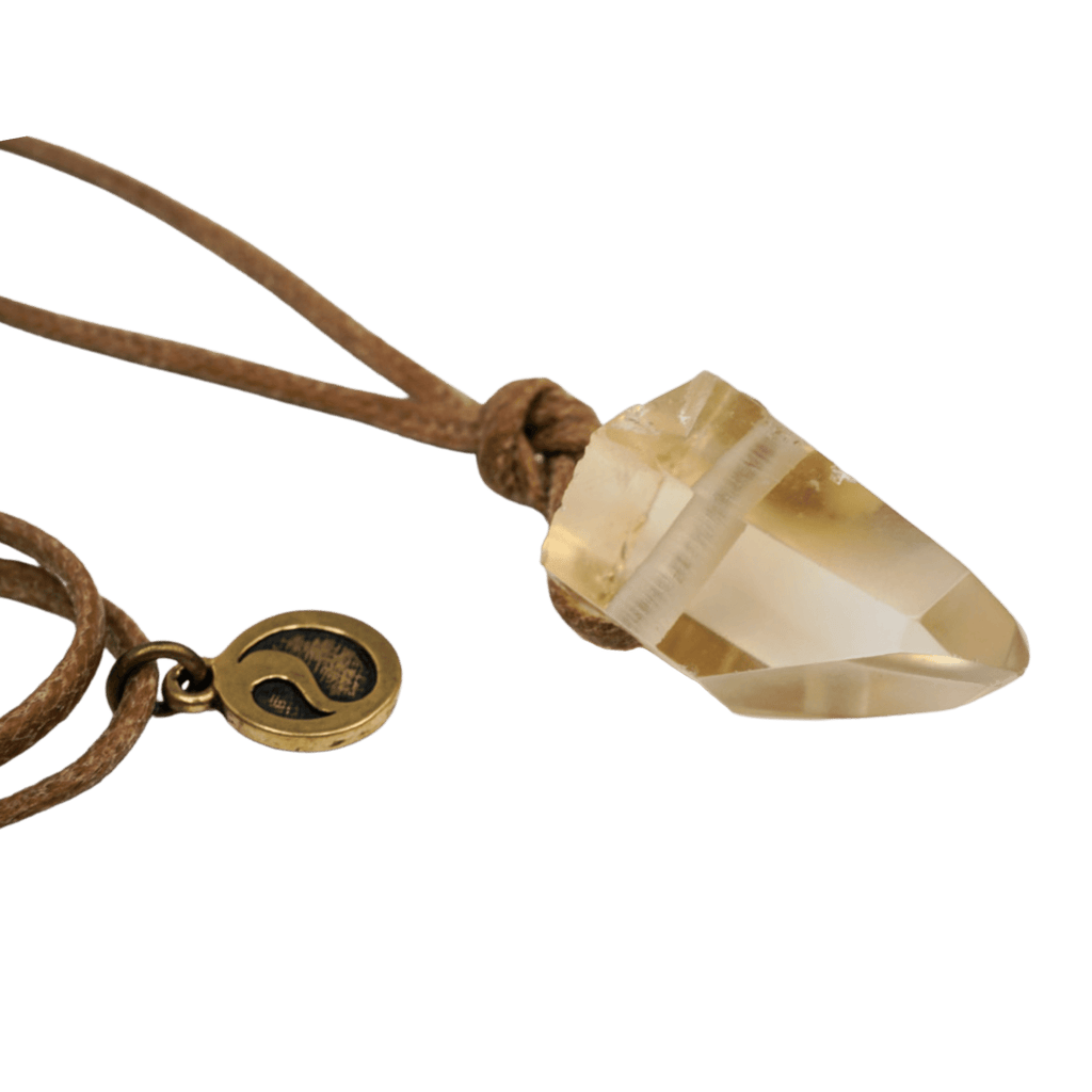 Citrine Pendant Adjustable Necklace