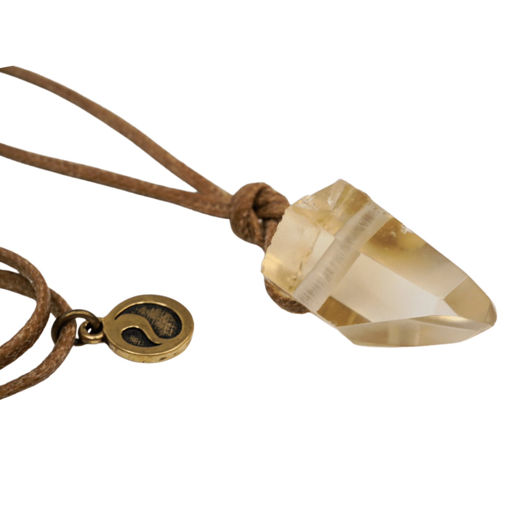 Citrine Pendant Adjustable Necklace