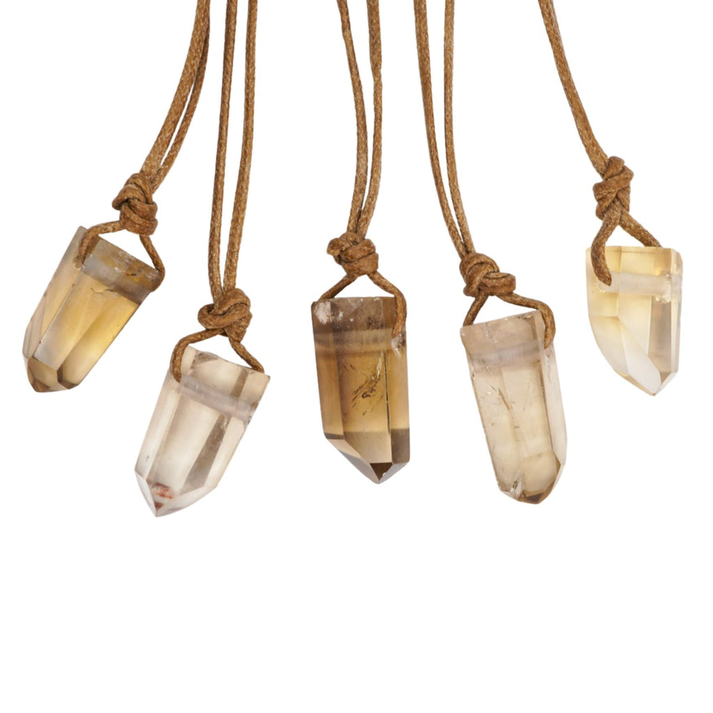 Citrine Pendant Adjustable Necklace