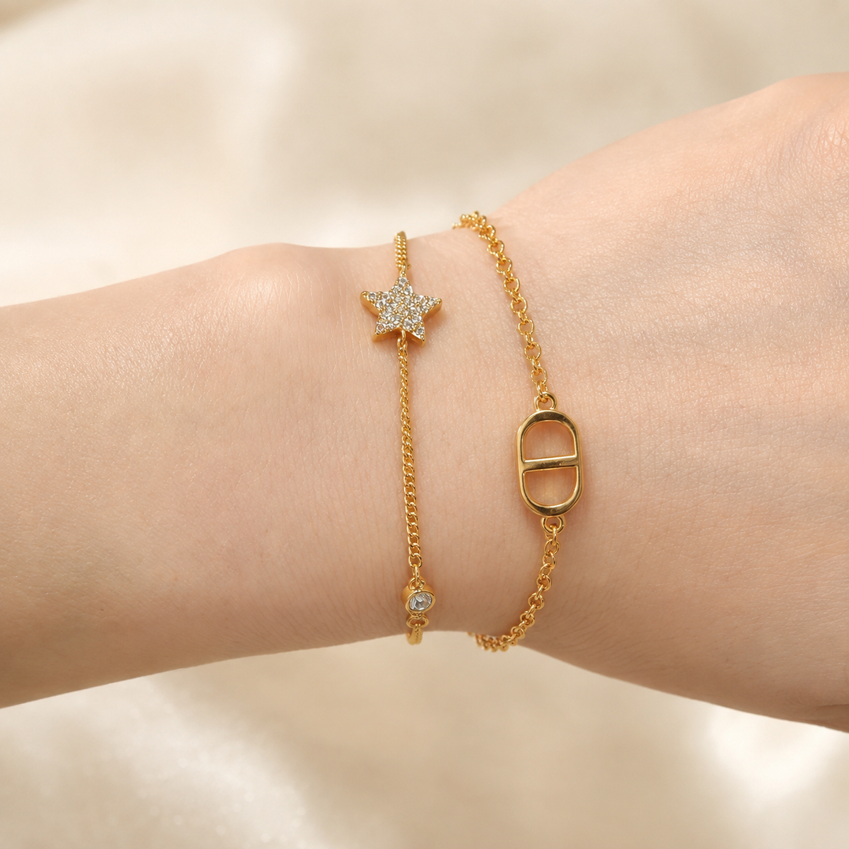 CD Star Double-Layer Bracelet