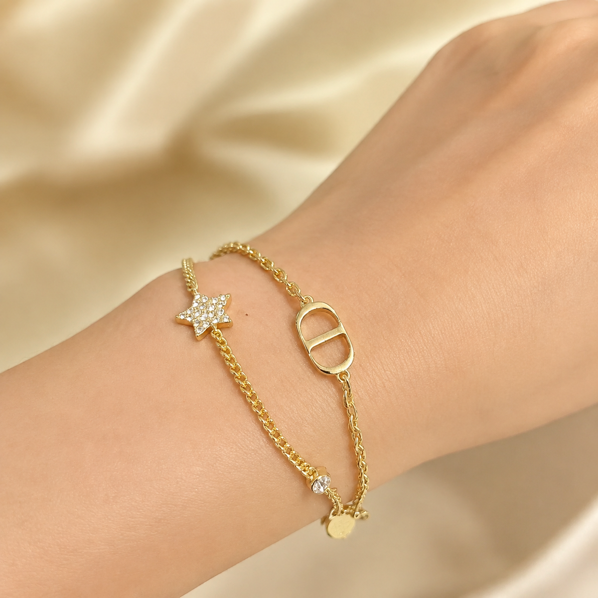 CD Star Double-Layer Bracelet