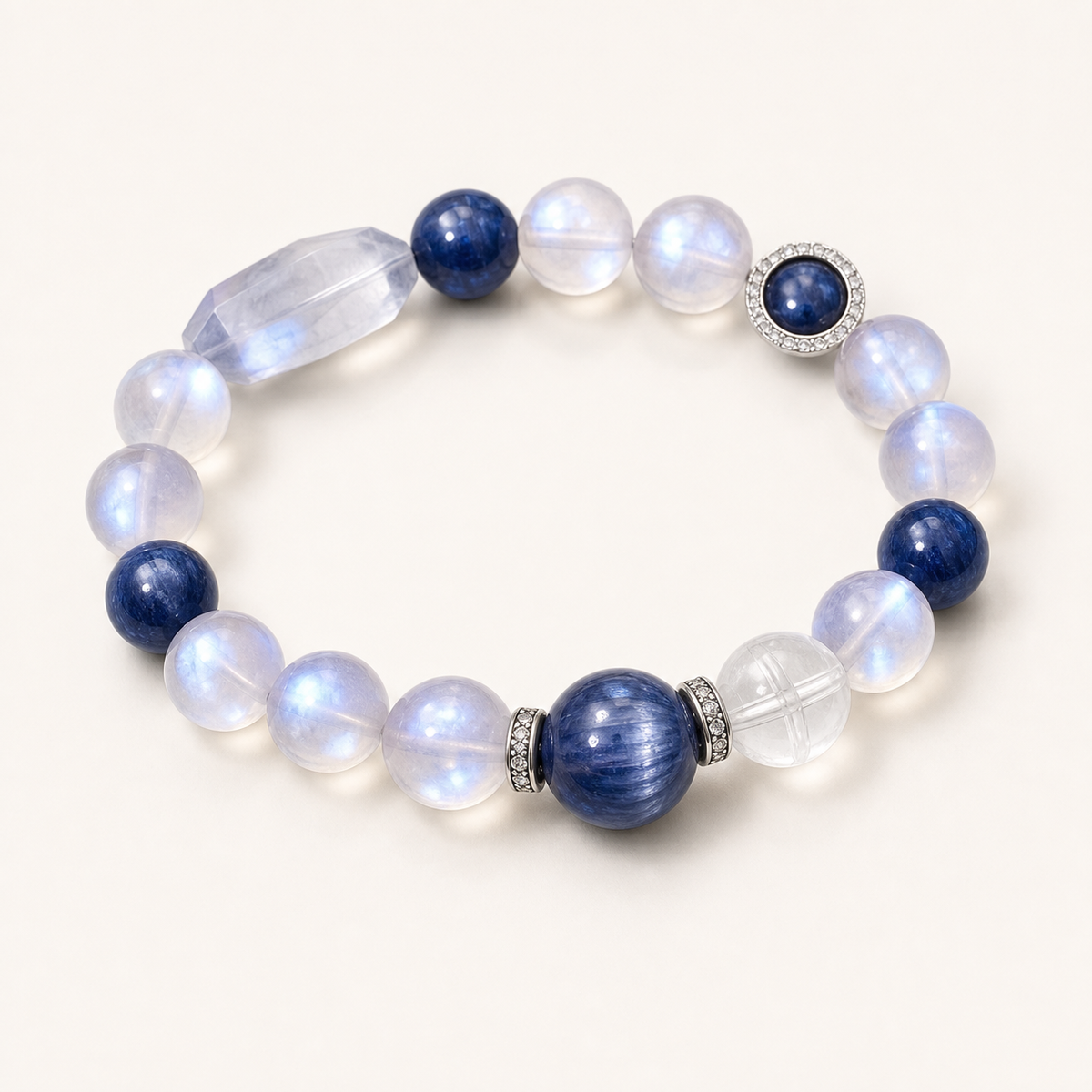 Handcrafted Moonstone & Kyanite Energy Bracelet