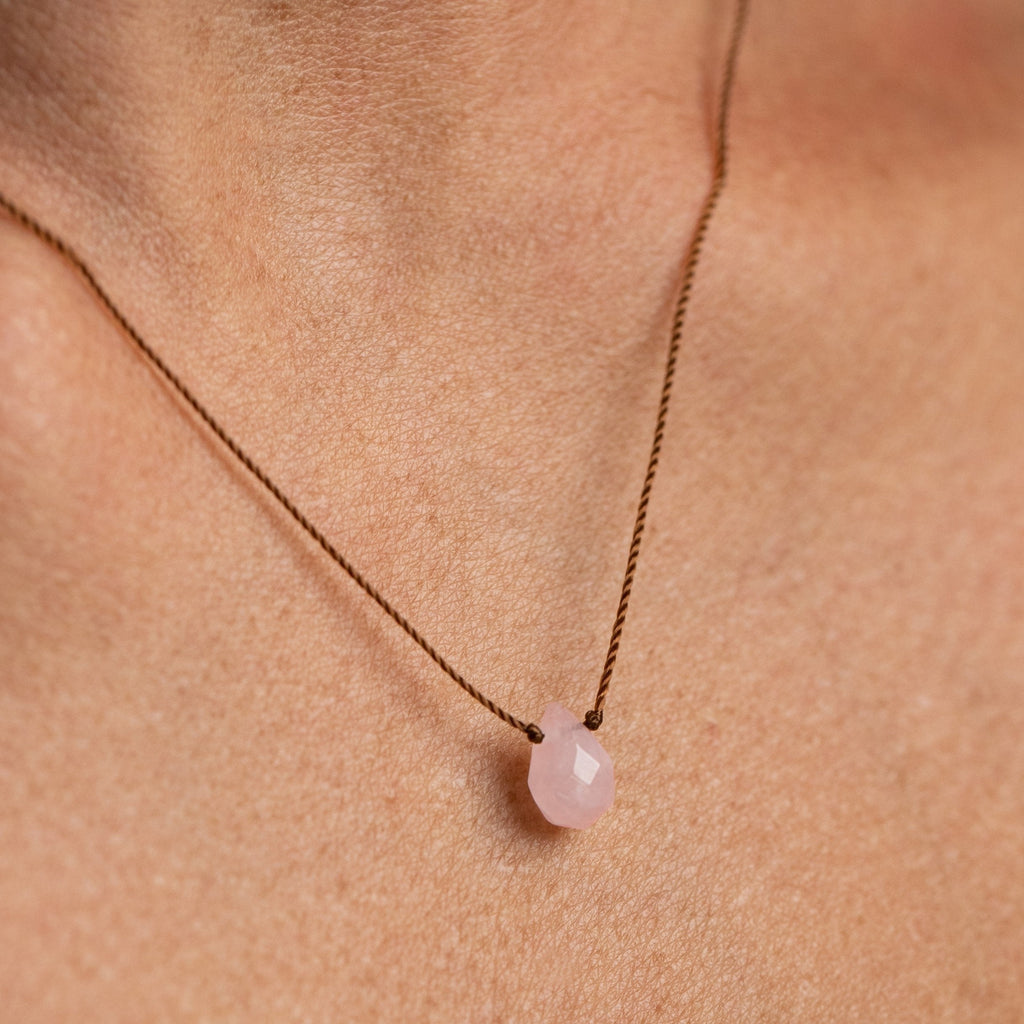 Love Junkie Necklace - Rose Quartz Necklace - Energy Muse